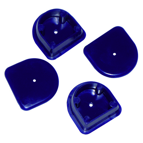 Dockedge eindstukken voor steigerstootrand dubbel D-profiel blauw 2 stuks 1
