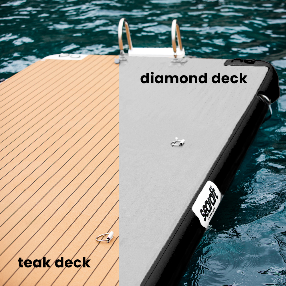 Diamond deck zwart x-large opblaasbaar platform