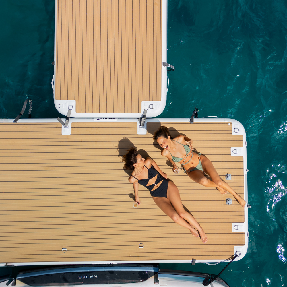 SeaRaft Diamond deck zwart x-large opblaasbaar platform 4