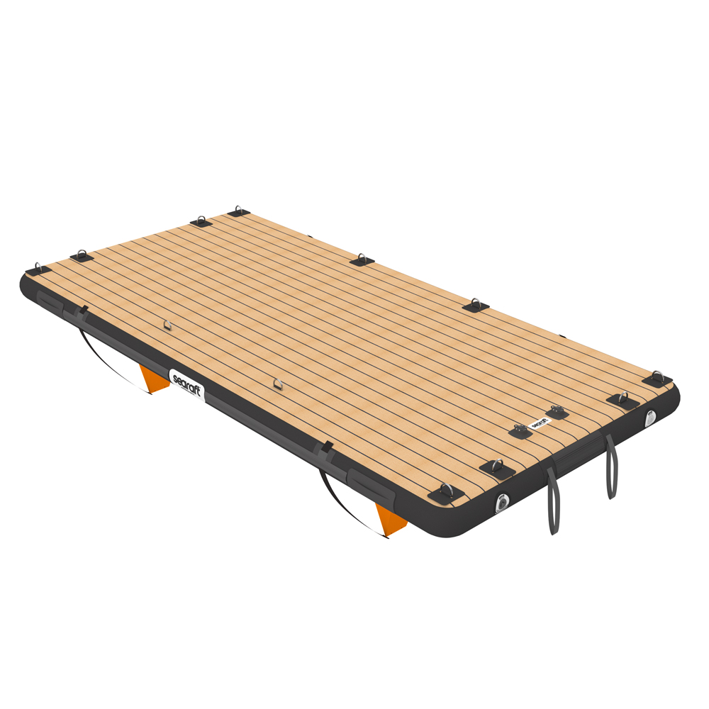 Teak deck zwart x-large opblaasbaar platform