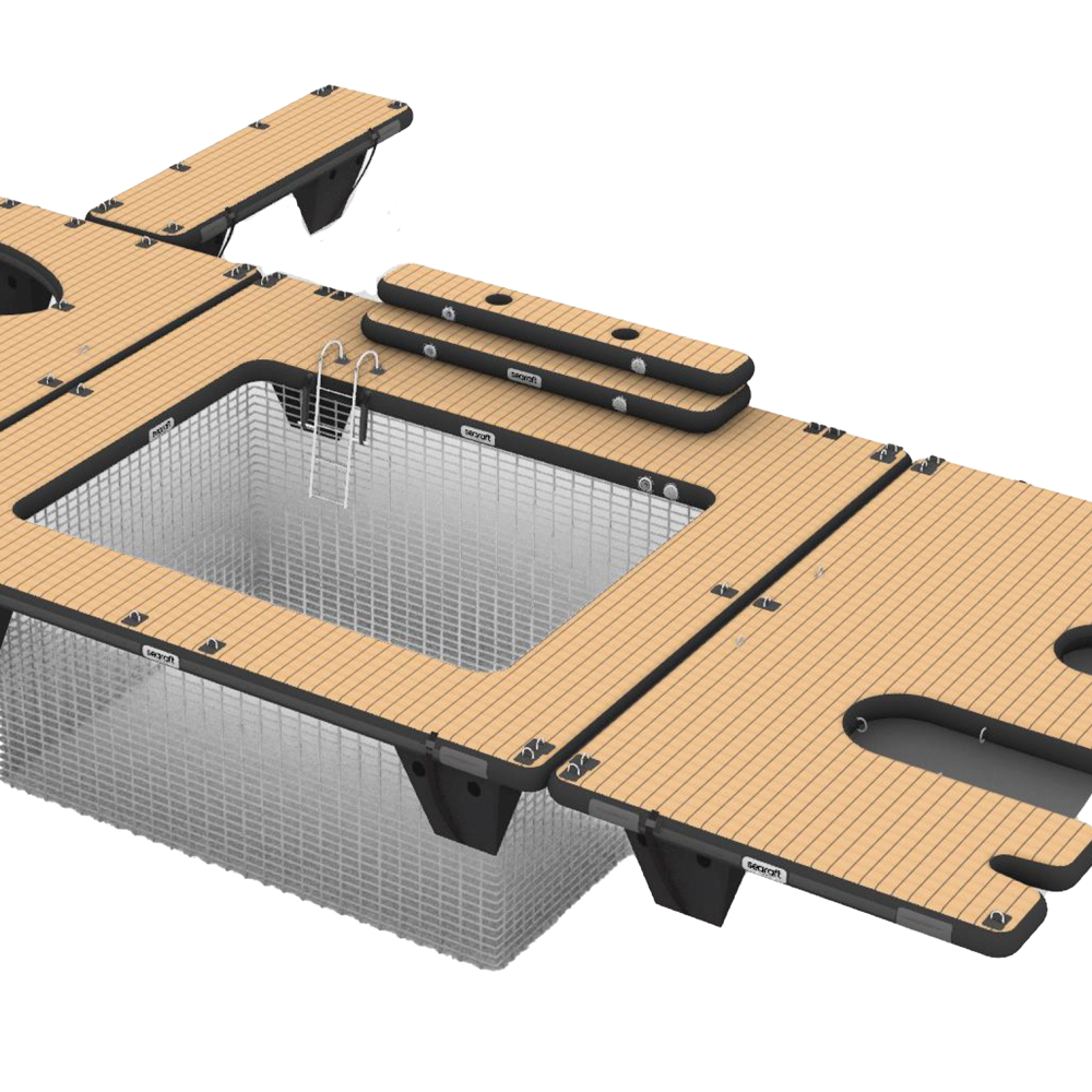 SeaRaft Airstep transom bumper large teak deck zwart 2