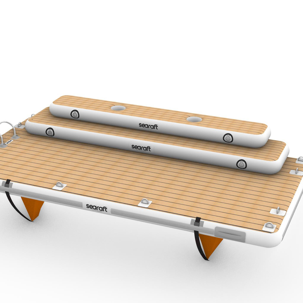 SeaRaft Airstep transom bumper xx-large teak deck grijs 2