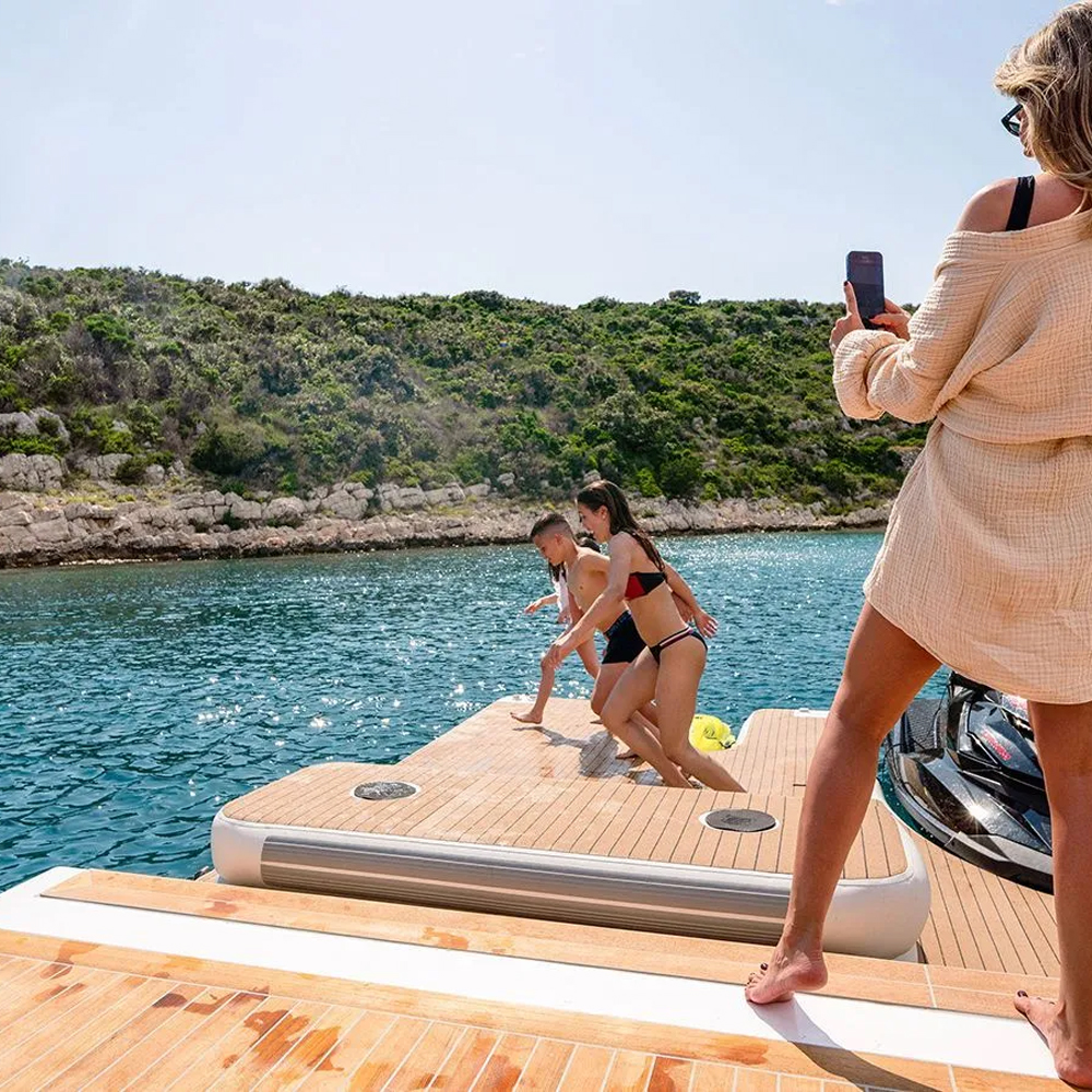 SeaRaft Airstep transom bumper xx-large teak deck grijs 5