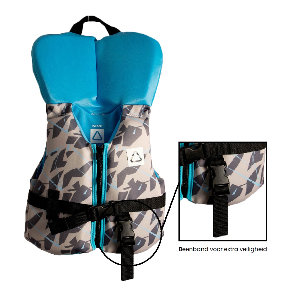 Pop Baby ISO zwemvest grijs/blauw tot 20kg