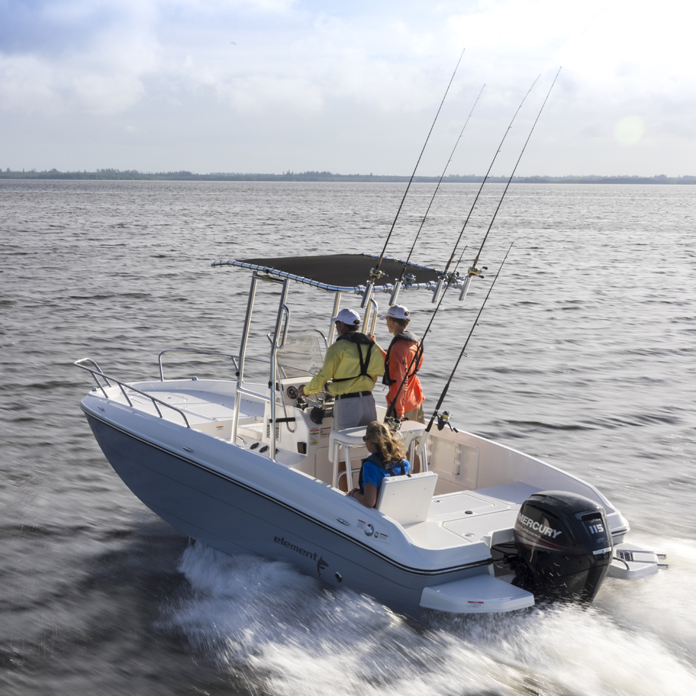Fishmaster original T-Top polished met zwart canvas 7