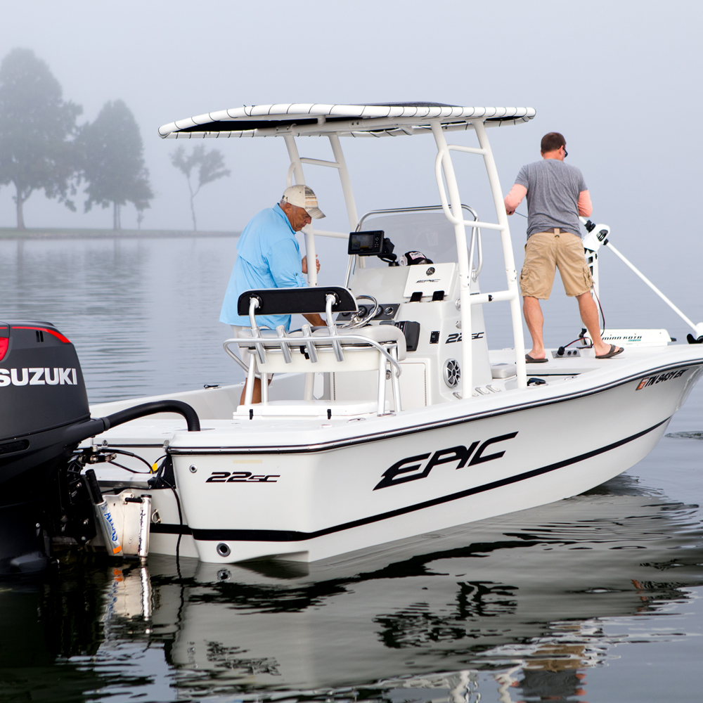 Fishmaster original T-Top wit met rood canvas 15