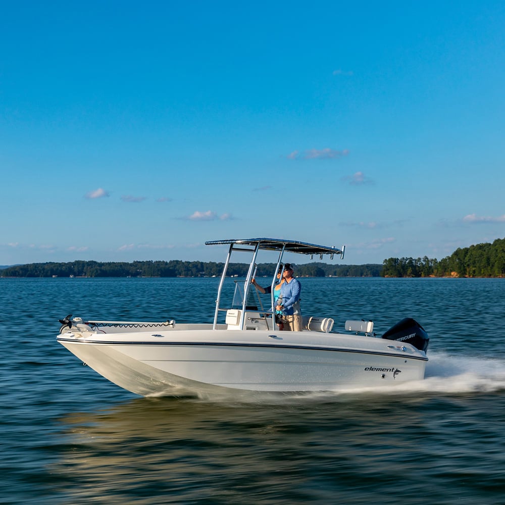 Fishmaster original T-Top wit met blauw canvas 15