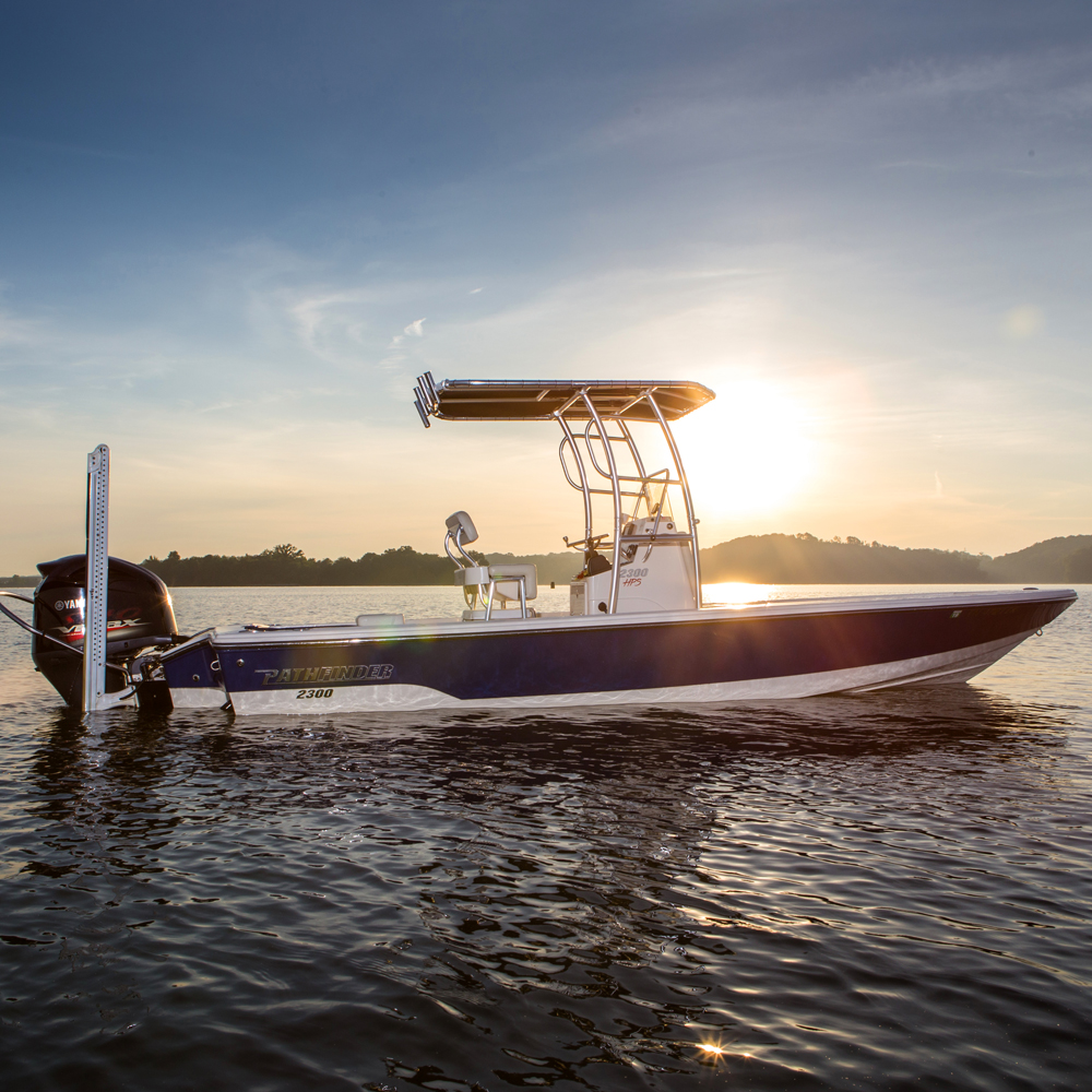 Fishmaster pro T-Top polished met zwart canvas 12