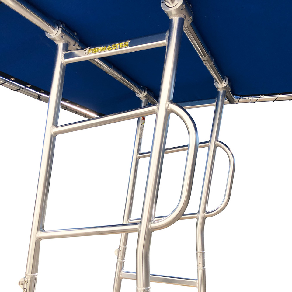 Fishmaster pro T-Top polished met rood canvas foto 1