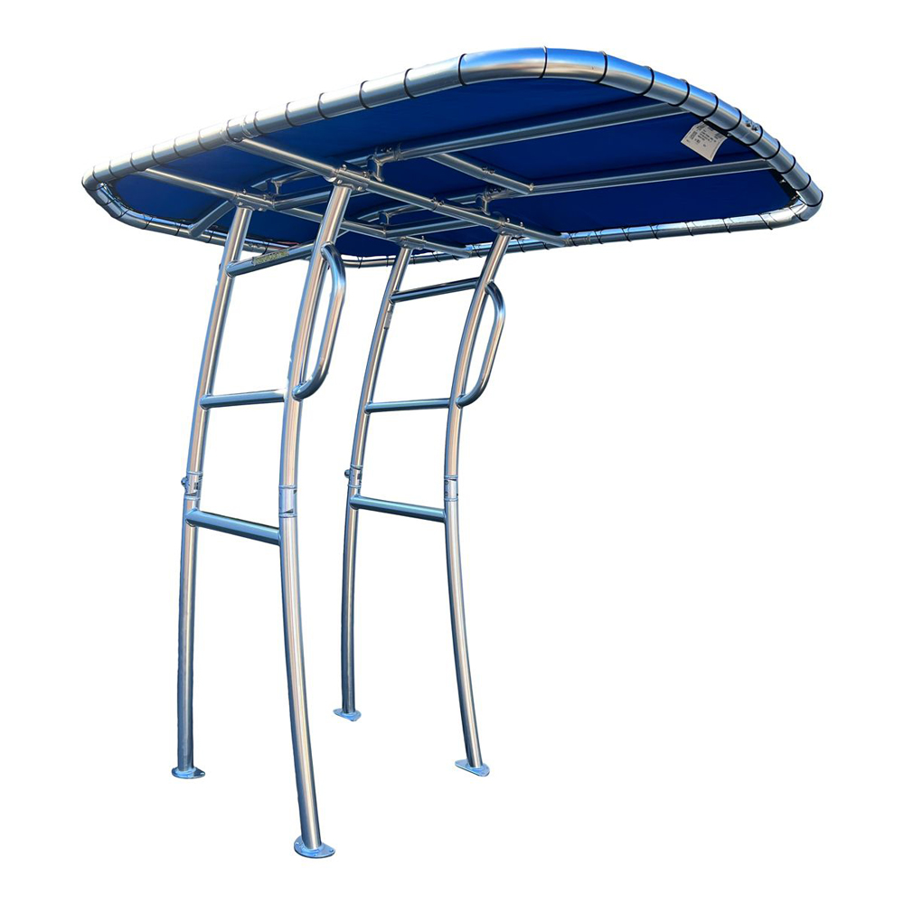 Fishmaster pro T-Top polished met blauw canvas 3
