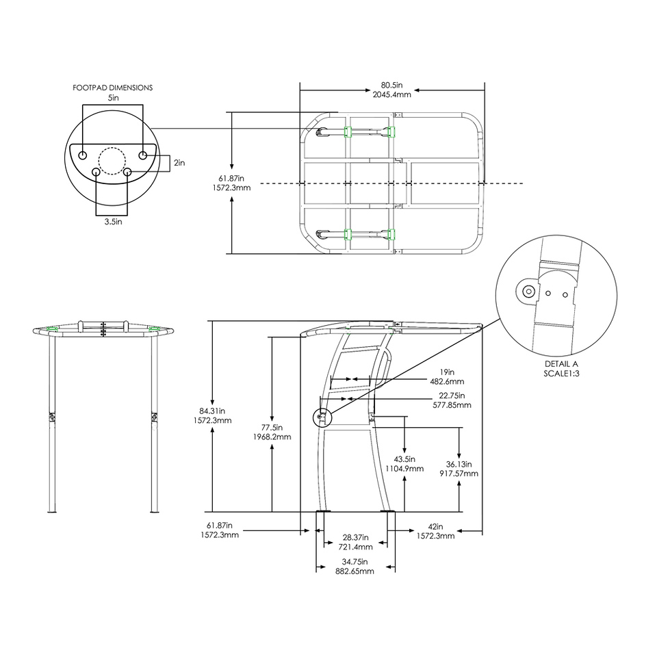 Fishmaster pro T-Top zwart met zwart canvas 4