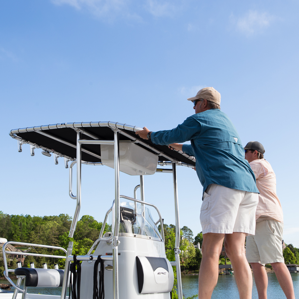 Fishmaster pro T-Top zwart met zwart canvas 5