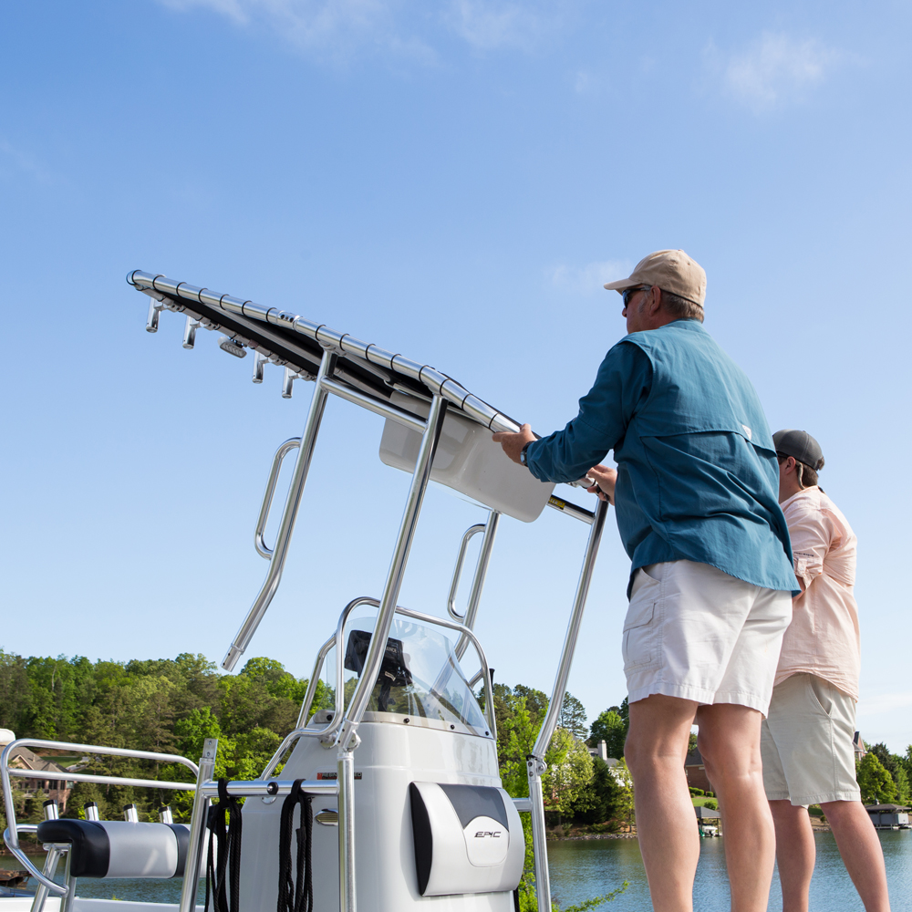 Fishmaster pro T-Top zwart met zwart canvas 6