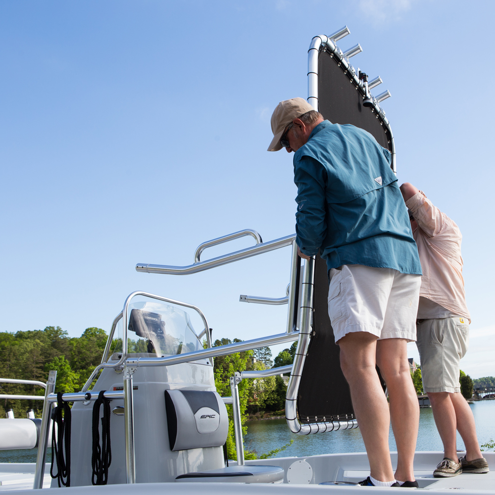 Fishmaster pro T-Top zwart met zwart canvas 7