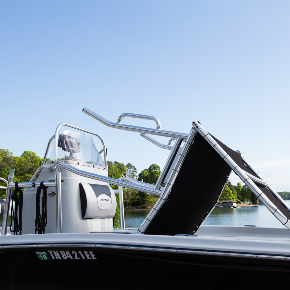 Fishmaster pro T-Top zwart met rood canvas 11