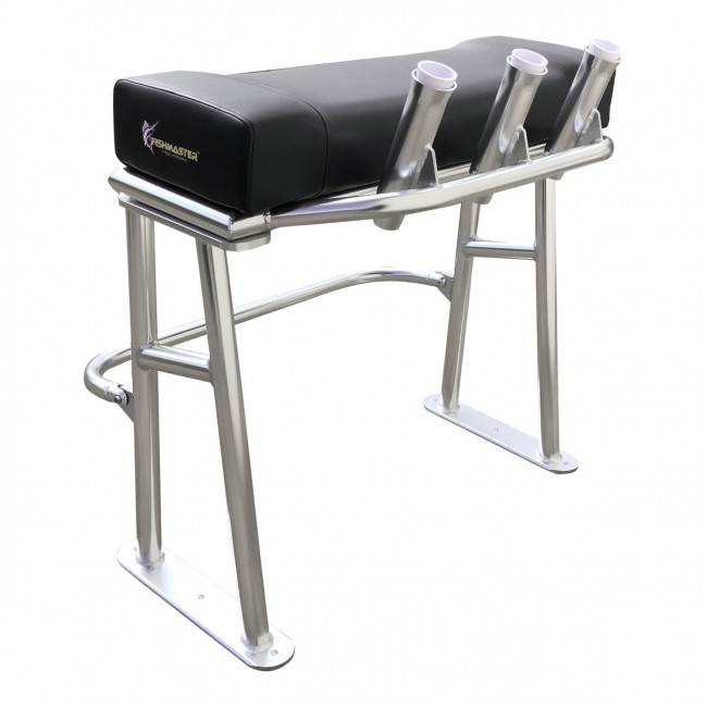 Fishmaster original T-Top stoel polished met zwart kussen 2