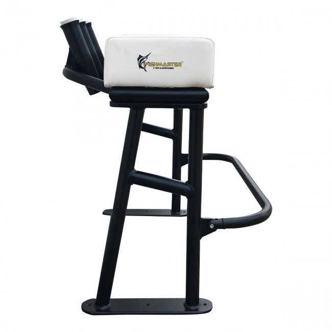 Fishmaster original T-Top stoel zwart met wit kussen 2