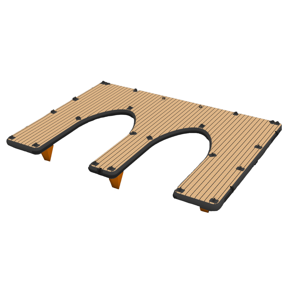 M-Shape opblaasbaar jetski dock rond zwart