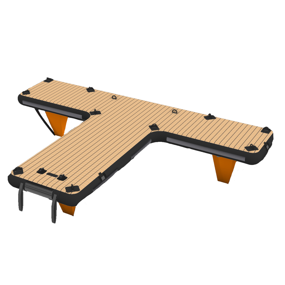 T-Shape opblaasbaar jetski dock zwart