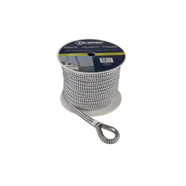 ankerlijn polyester gevlochten met lood 16mm x 40m