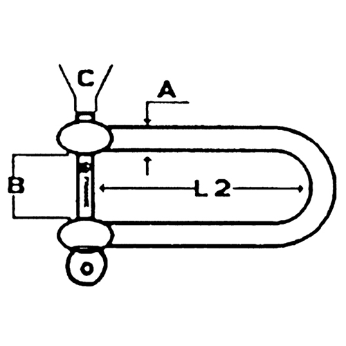 RVS D-sluiting lang 5mm