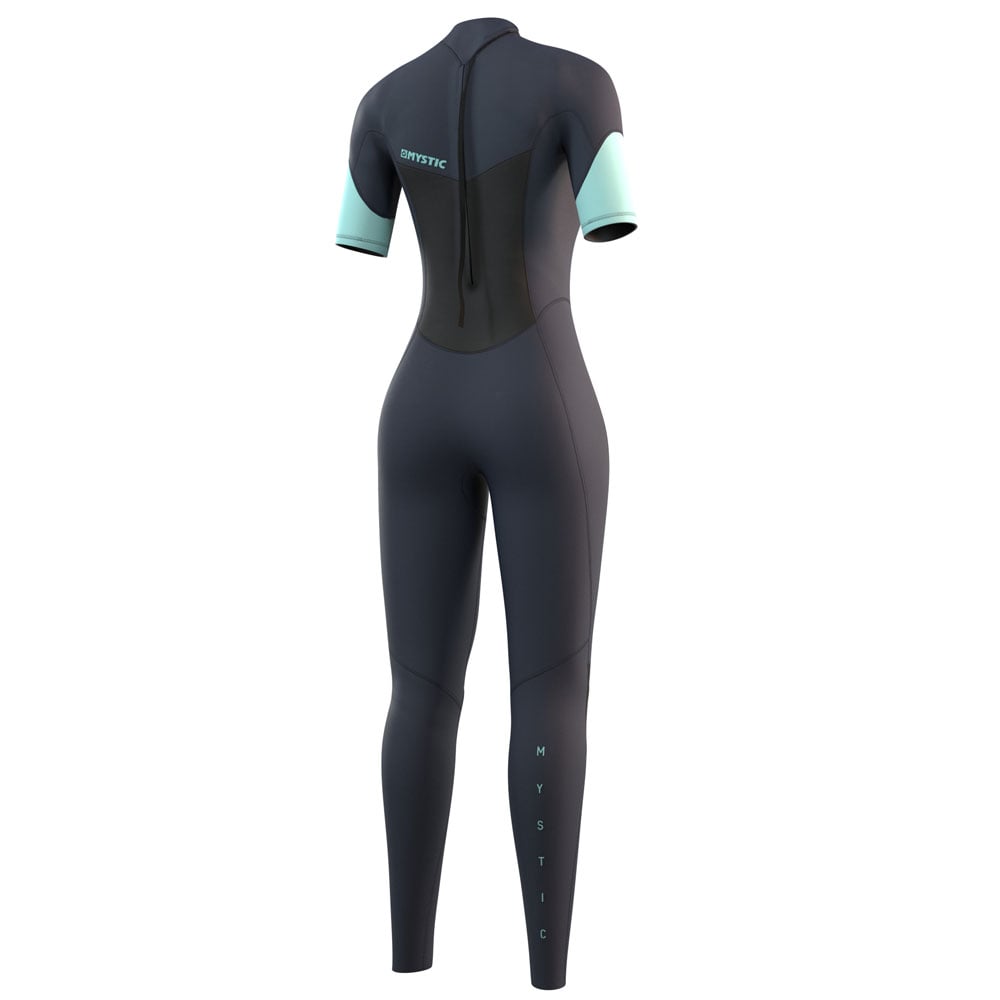 Mystic Brand korte mouwen 3/2mm rugrits Flatlock dames Night blauw