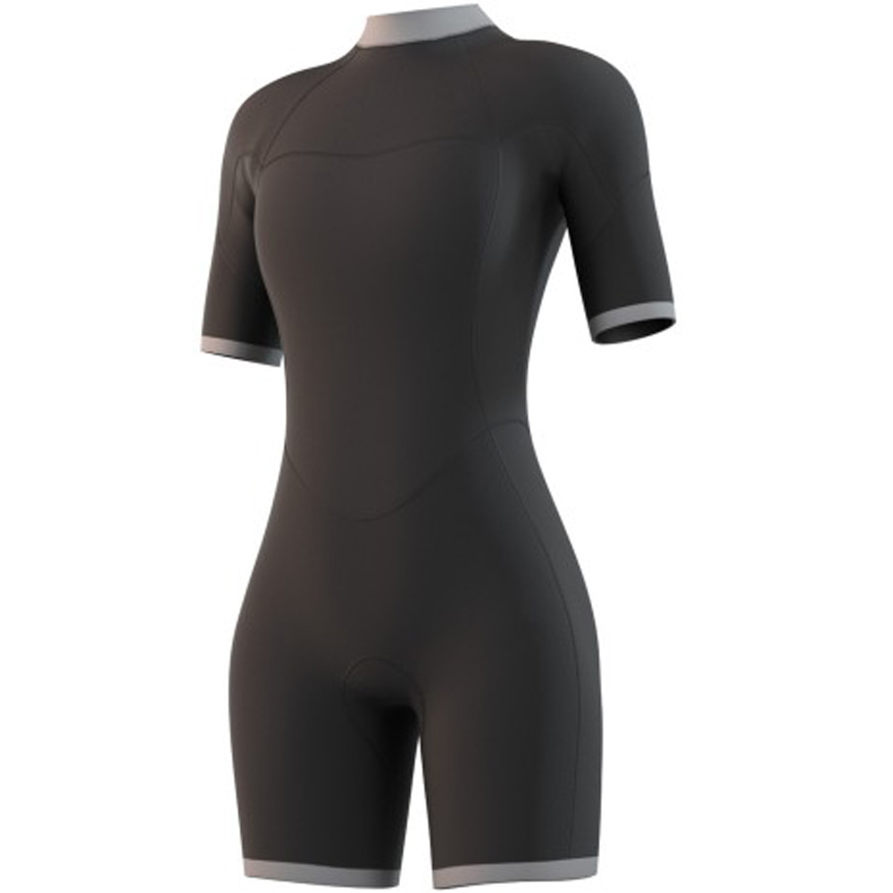 Mystic Brand Shorty 3/2mm rugrits Flatlock dames Zwart