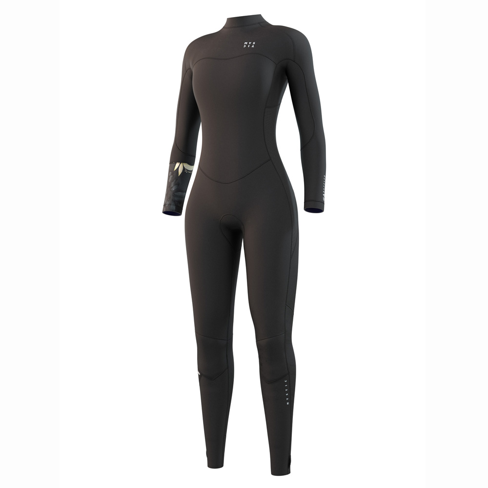 Mystic Dazzled fullsuit 4/3mm rugrits dames zwart
